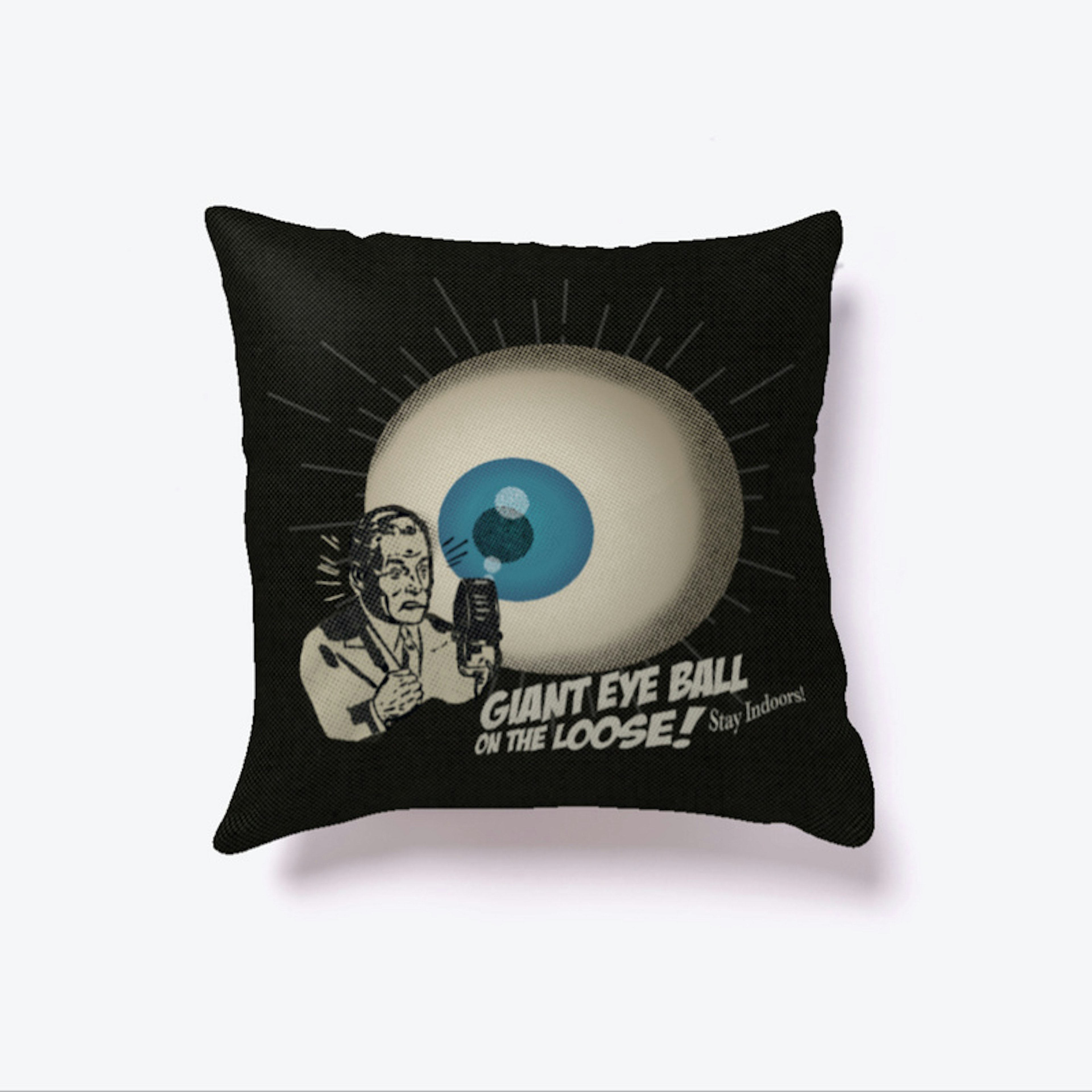 Giant Eyeball on the Loose Pillow