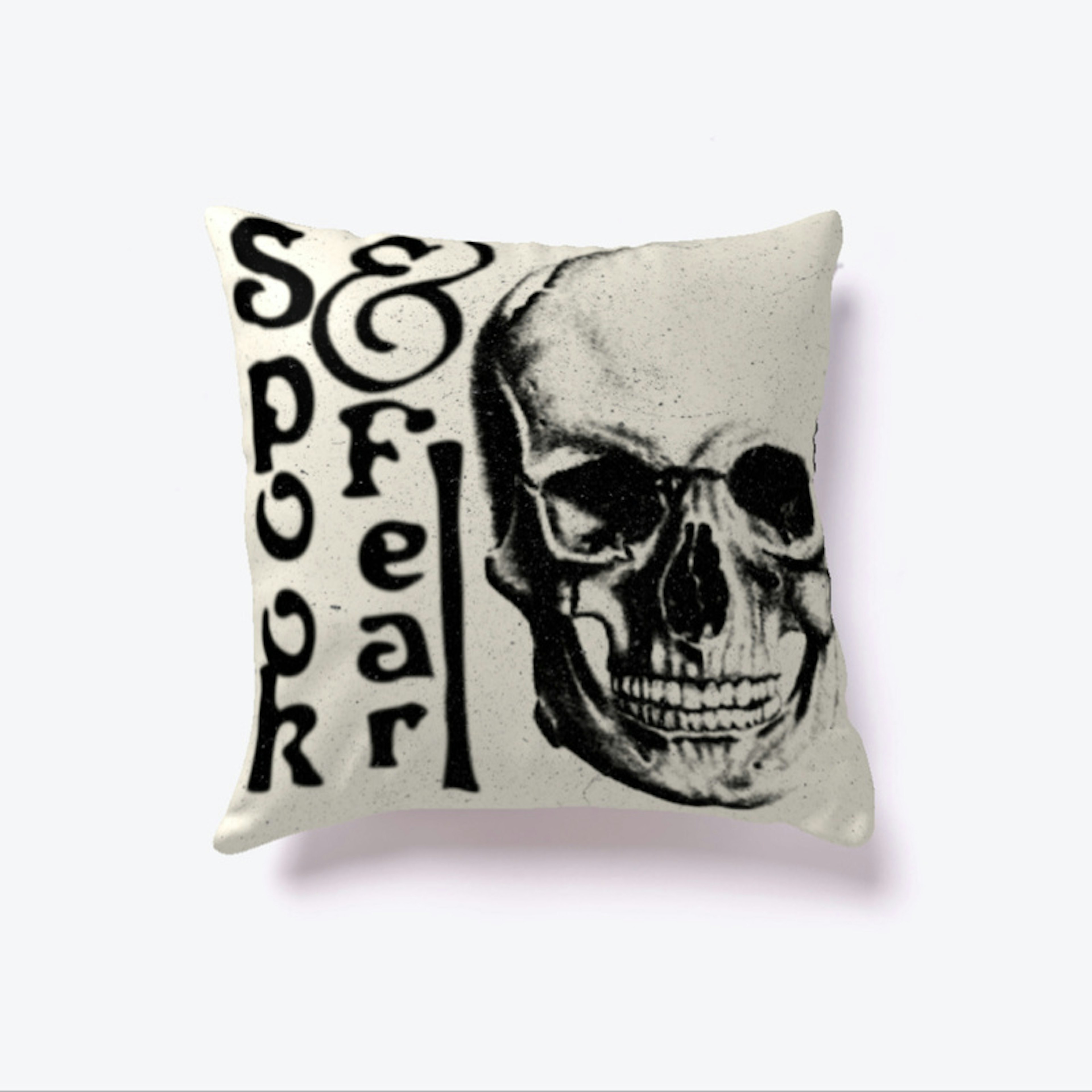 Spook n Fear Skull Halloween Pillow