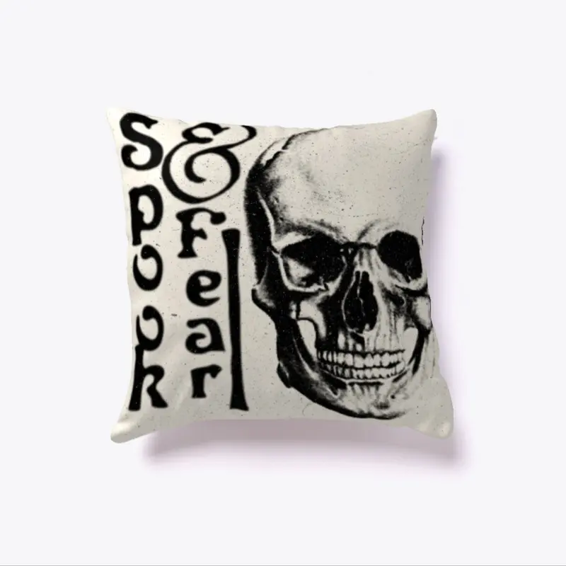 Spook n Fear Skull Halloween Pillow